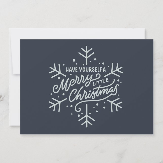 Tarjeta Que tengas unos buenos Navidades - Copo de nieve (Anverso)