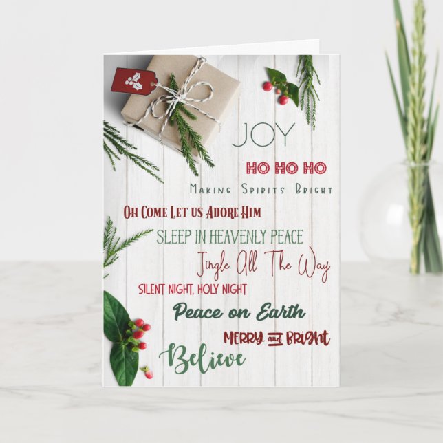 TARJETA QUE "TODOS" SUS NAVIDADES DESEEN HACERSE REALIDAD (Anverso)