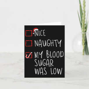 Tarjeta Qué travieso mi azúcar en sangre fue un pañuelo ba