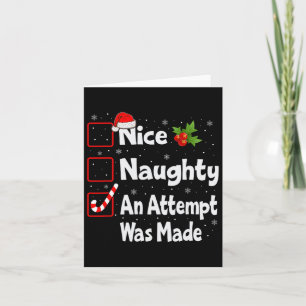 Tarjeta Qué travieso. Se Intentó Hacer Una Lista De Navida