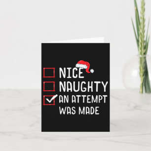 Tarjeta Qué travieso. Se Intentó Hacer Una Lista De Navida