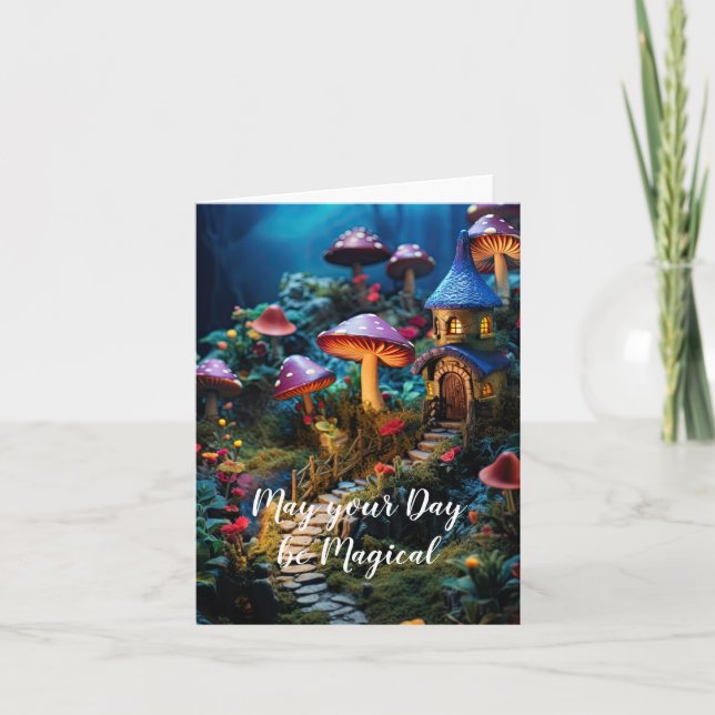 Tarjeta Que tu día sea mágico - Jardín de hadas (Anverso)