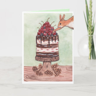 Tarjeta Que tu festividad sea cereza y brillante
