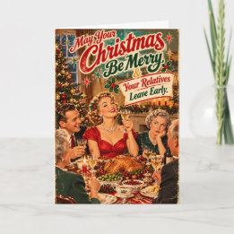 Tarjeta Que tu Navidad sea alegre y que tus parientes se v