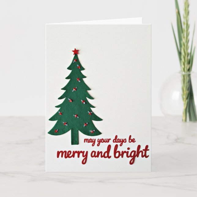 Tarjeta Que Tus Días Sean Alegres y Brillantes (Anverso)