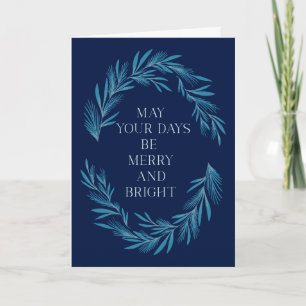 Tarjeta Que tus días sean Navidades brillantes y mordaces