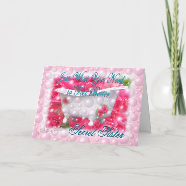 Tarjeta Qué usted necesita Hermana-personalizar secreto (Anverso)