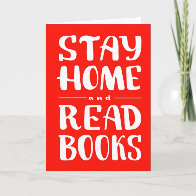 Tarjeta Quédate en casa y lee libros (Anverso)