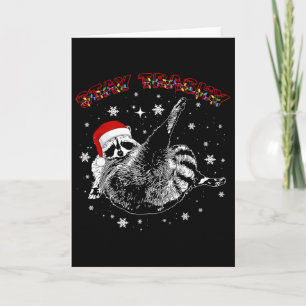 Tarjeta Quédate Navideño Basura Mapache Navidad Panda Basu