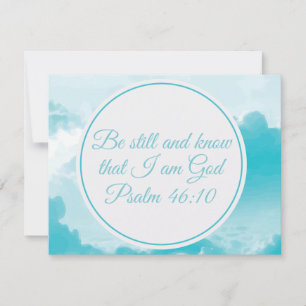 Tarjeta Quédate quieto y sabe que yo soy Dios Hermoso Salm