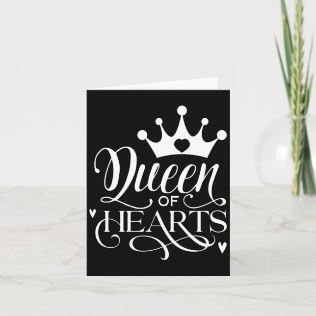 Tarjeta Queen Of Hearts Strong Woman Valentines Day _1  (Anverso)