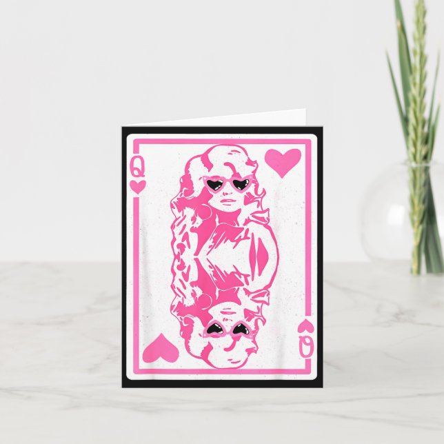 Tarjeta Queen Of Hearts Valentines Day  (Anverso)
