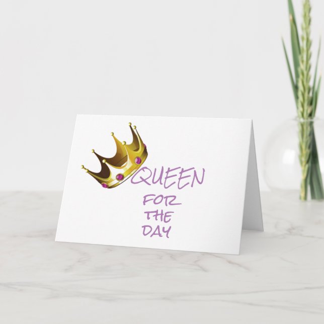 TARJETA ***QUEEN*** PARA EL DÍA (EL CUMPLEAÑOS) (Anverso)