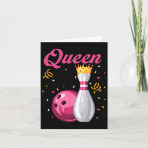 Tarjeta Queen Pin Bowler Bowler Lover Bowling Queens