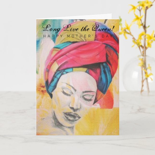 Tarjeta QUEENIFICANTE del Día de la Madre (flor amarilla)