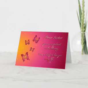 Tarjeta Querida hermana feliz cumpleaños