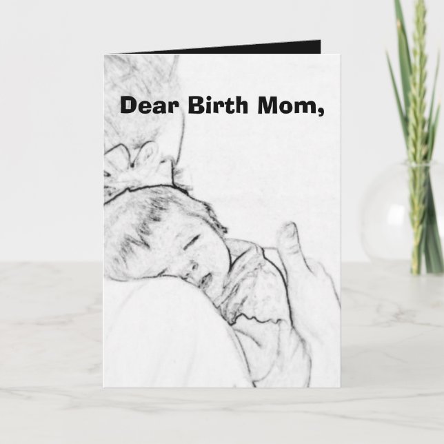 Tarjeta Querida madre de nacimiento (Anverso)