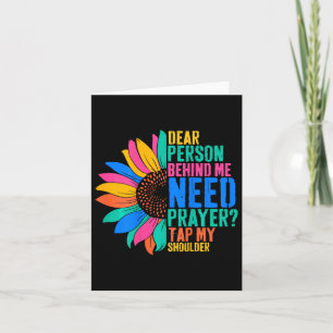 Tarjeta Querida Persona Detrás De Mí Necesita Oración Toca