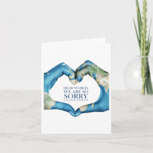 Tarjeta Querido mundo, lamentamos la pérdida de tiempo
