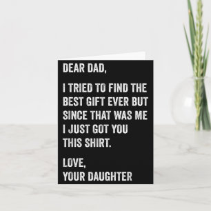 Tarjeta Querido papá divertida cita del Día del Padre de h