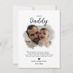 Tarjeta Querido Papá Foto moderna corazón Día del Padre