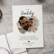 Querido Papá | Foto moderna del corazón del Día de