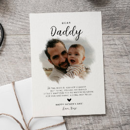 Tarjeta Querido Papá | Foto moderna del corazón del Día de