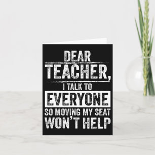 Tarjeta Querido Profesor, Hablo Con Todo El Mundo Que Desp