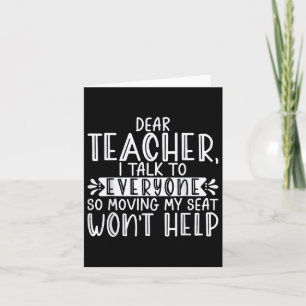 Tarjeta Querido Profesor, Hablo Con Todos Divertidos De Vu