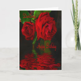 Tarjeta Querido Refelcted-Feliz del cumpleaños del rosa