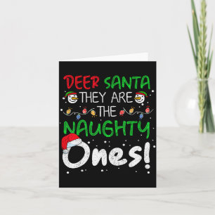 Tarjeta Querido Santa Ellos Son Los Traviesos Divertido Na