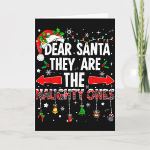 Tarjeta Querido Santa Ellos Son Los Traviesos Divertido Na