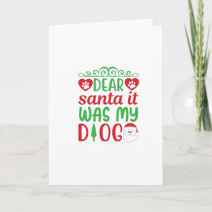 Tarjeta Querido Santa Fue Divertido Para Mi Perro En Navid