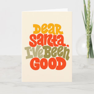 Tarjeta Querido Santa He Sido Bueno Diseño