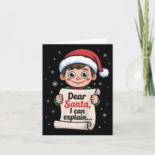 Tarjeta Querido Santa I, puedo explicarle a Gracioso e tra
