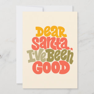 Tarjeta Querido Santa Me He Portado Bien Diseño