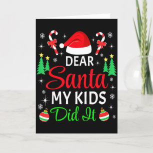 Tarjeta Querido Santa Mis Hijos Lo Hicieron Familia Combin