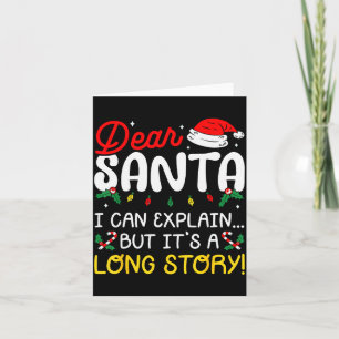 Tarjeta Querido Santa Puedo Explicar Pijamas Familia Combi