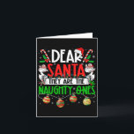 Tarjeta Querido Santa Son Los Traviesos Funny Christma<br><div class="desc">Querido Santa Son Los Traviesos Funny Navidad Chico Chica</div>