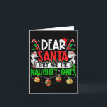 Tarjeta Querido Santa Son Los Traviesos Funny Christma<br><div class="desc">Querido Santa Son Los Traviesos Funny Navidad Chico Chica</div>