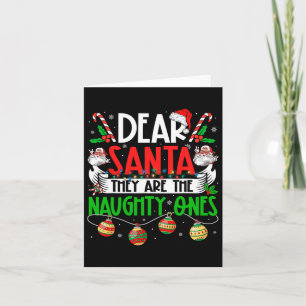 Tarjeta Querido Santa Son Los Traviesos Funny Christma