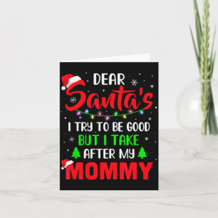 Tarjeta Querido Santa Traté De Ser Bueno Pero La Navidad D