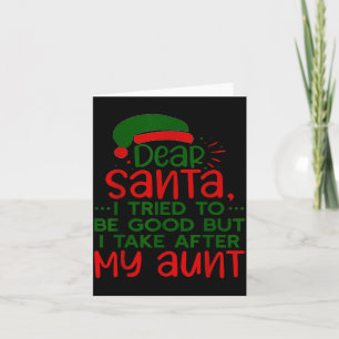 Tarjeta Querido Santa Traté De Ser Bueno Pero Me Parezco A