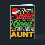 Tarjeta Querido Santa Traté De Ser Bueno Pero Me Parezco A<br><div class="desc">Querido Santa Traté De Ser Bueno Pero Me Parezco A Mi Tía Tank Top</div>