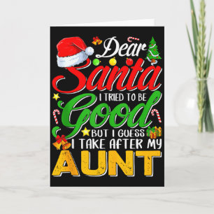 Tarjeta Querido Santa Traté De Ser Bueno Pero Me Parezco A