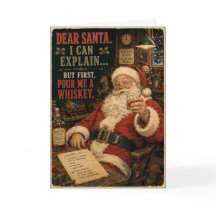 Querido Santa Whiskey Navidad Divertida
