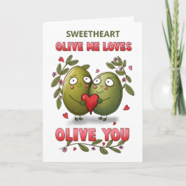 Tarjeta Querido Valentine Olive Me Amas