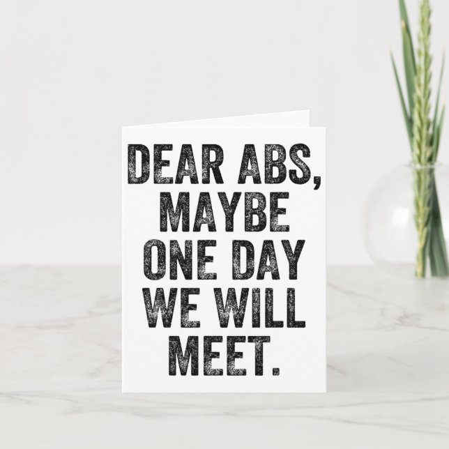 Tarjeta Queridos Abs Tal Vez Un Día Gym Weightlifter Bodyb (Anverso)