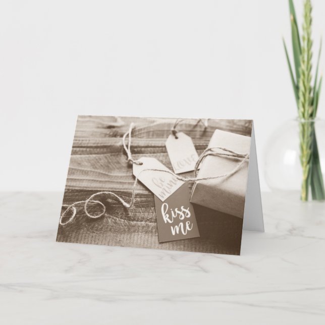 TARJETA QUERRÍA DECIRTE **ME MENOS** Y **AMOR** TAN MU (Anverso)