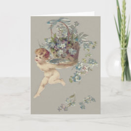 Tarjeta Querubín Ángel Cupido No Me Olvides
